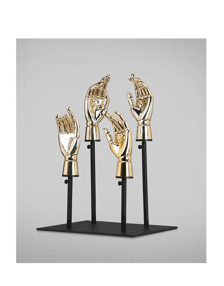 New Good Looking Electroplate Mannequin Hand Golden and Silver Color Hand Maniqui For Sale