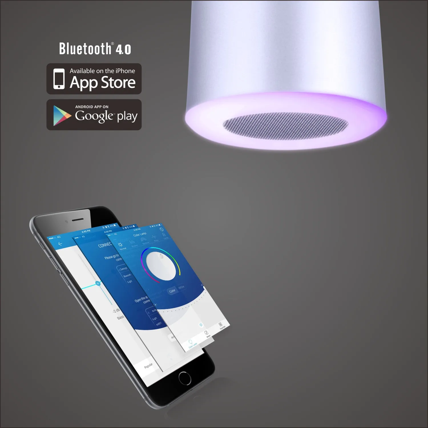 Colori regolabili Altoparlante Bluetooth senza fili E27 Lampadina LED Lampada colorata IOS Android Smart Phone IMAC/PC Lampada lettore musicale