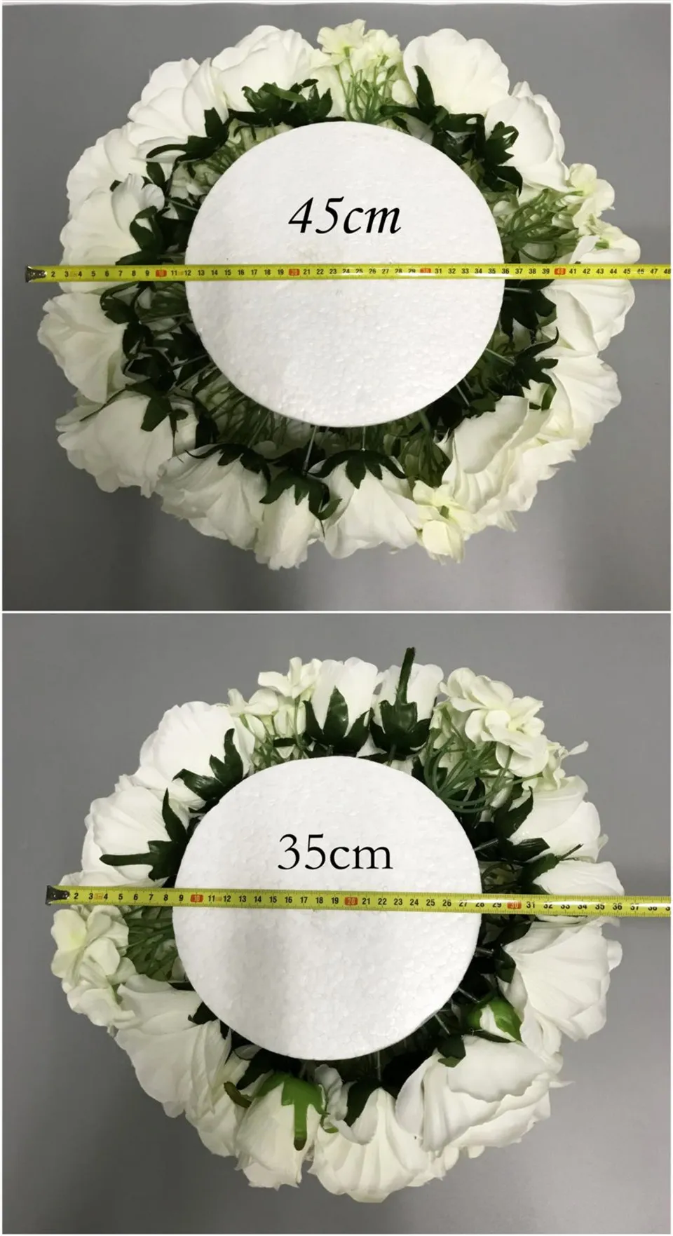 Silk Flower Ball Artificial DIY Alla slags blommor huvuden bröllop dekoration vägg el shop fönster bord accessorie tre storlek2519438