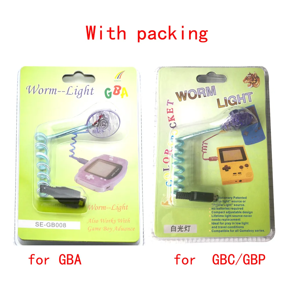 Draagbare flexibele wormverlichting LED-lamp voor GBA GBC Gameboy Advance GBP Hoge kwaliteit snel schip