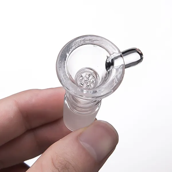 Kamscherm glaskom met 14mm mannelijke gewricht glazen kom kruidhouder voor siliconen waterpijp 687