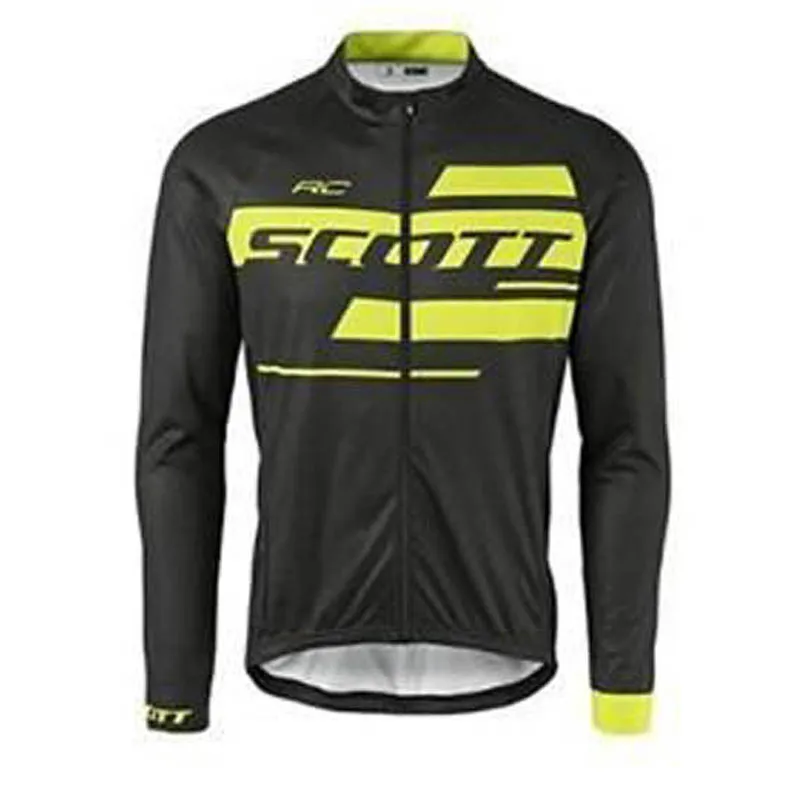 Primavera / Autum Scott Pro Equipe PRO Bicicleta Ciclismo Ciclismo Mangas Longa Jersey Road Corrida Camisas Andar Bicicleta Tops Respirável Esportes Ao Ar Livre Maillot S210419108