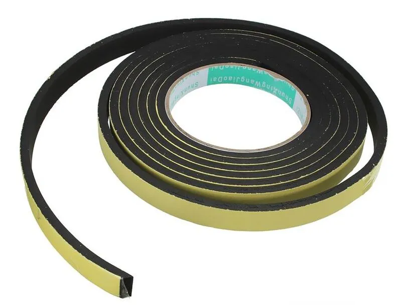 New Sealing Strips 3 Meter Other Building Supplies Window Door Foam Adhesive Draught Excluder Strip Tape Adhesives Tape Rubber Weather