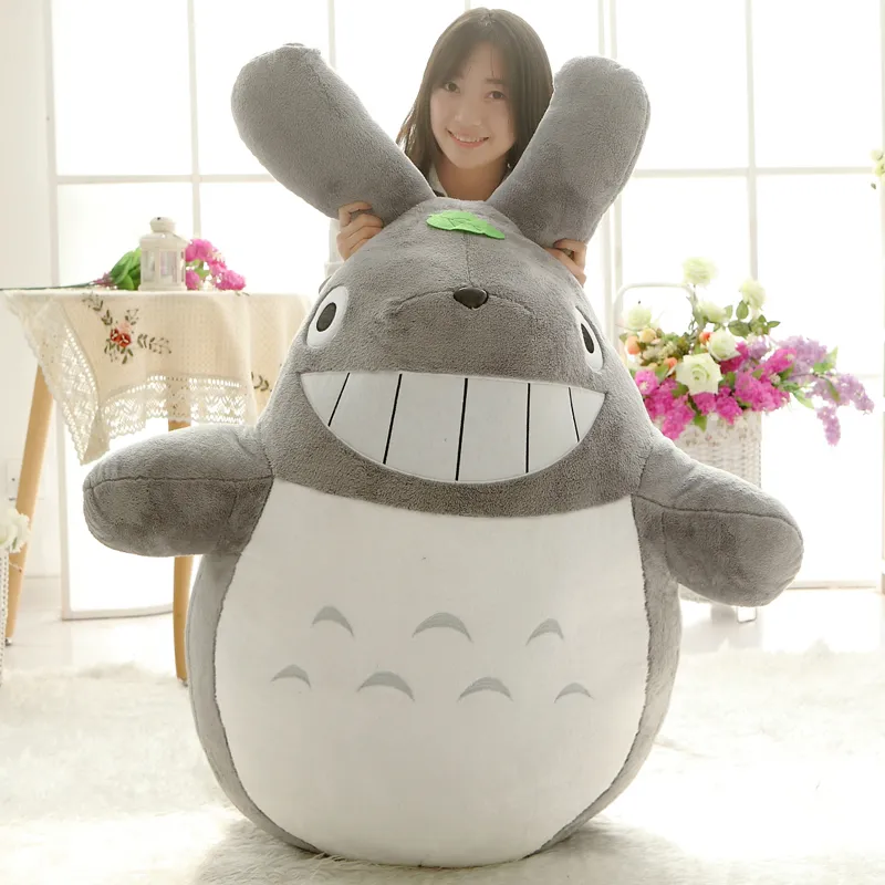 Dorimytrader Kawaii Anime Giapponese Totoro Peluche Grande Farcito Morbido  Cartone Animato Totoro Bambola Bambini Gatto Cuscino Bambini E Adulti 180  Cm Da 58,18 €