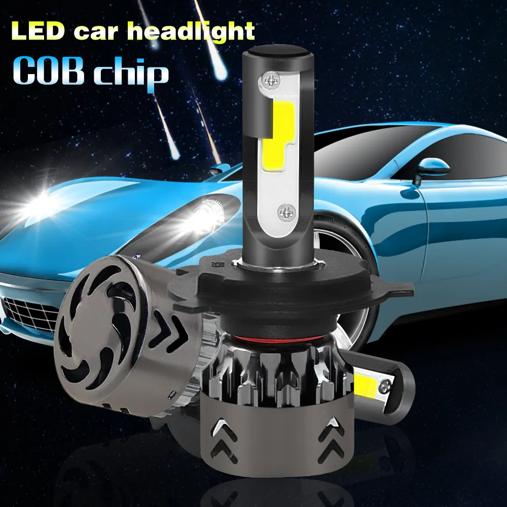 Pampsee Mini Led 9-36V 60W 6000K H7 H4 Car Lights 6000LM H1 H11 9005 9006 Cob Chips Headlight Bulbs Spot Fog Light