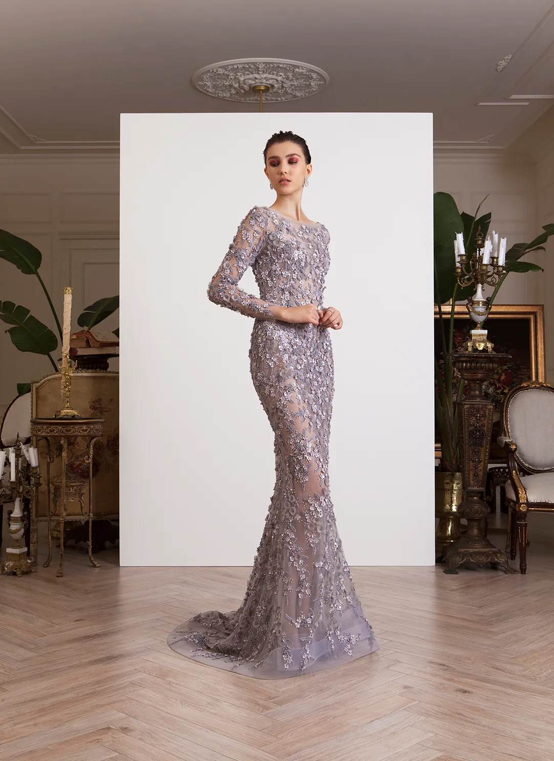 strapless open back dress Siaoryne LP0928 Blue Prom Dresses Crystal Corset Sweetheart Formal par main image 0