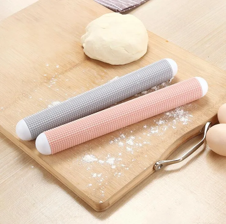3 cores antiaderente ABS rolo de plástico pinos bolo de massa rolo de decoração do bolo rolo de artesanato de cozimento ferramenta de cozimento acessórios de cozinha