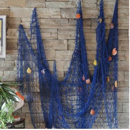 High Quality Fishing Net Bar 3D Wall Decoration Nautical Home Decor For  Embroidery Mediterranean Style Sticker Maker Online Free Crafts 100cm*200  From Hoob, $1,019.82