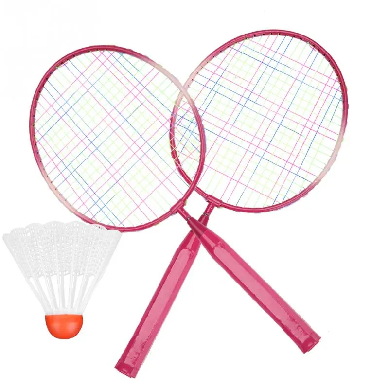 Barn barn badminton racket racket shuttlecock set legering badminton racket övning träning lätt vikt racket med bollar