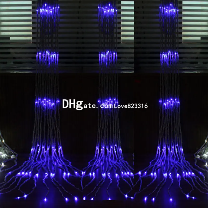 10 pièceLed cascade chaîne rideau lumineux 6 m * 3 m 640 Led débit d'eau noël vacances décoration fée chaîne lumières Holiday Lights