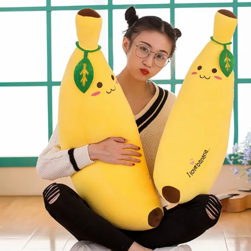 Coussin Peluche Banane Pelée – 70 Cm, Doux Et Décoratif, Pour Salon, Chambre, Photo Ou Cadeau