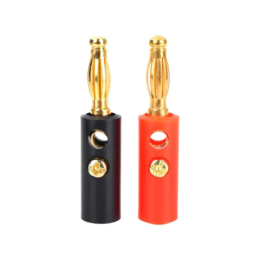 4mm de ouro banhado a cabo de fio cabo banana conector de plugue audio orador de áudio parafuso USB atacado