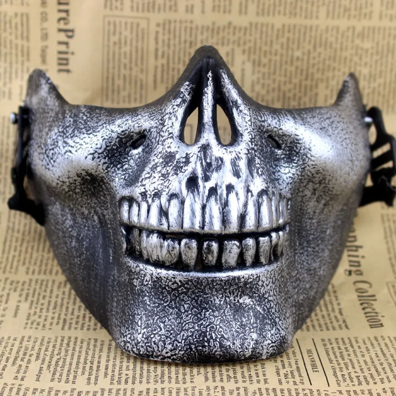 CS Маска карнавал подарок страшный череп скелет пейнтбол нижняя половина лица маска для лица воины защитная маска для Хэллоуина партии маски