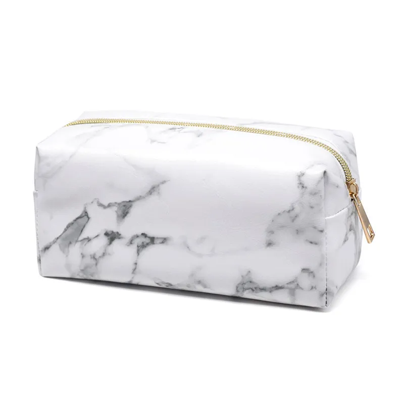 大理石のPUの化粧品袋ハンドバッグ旅行メイクの大容量化粧品袋高品質の無料船