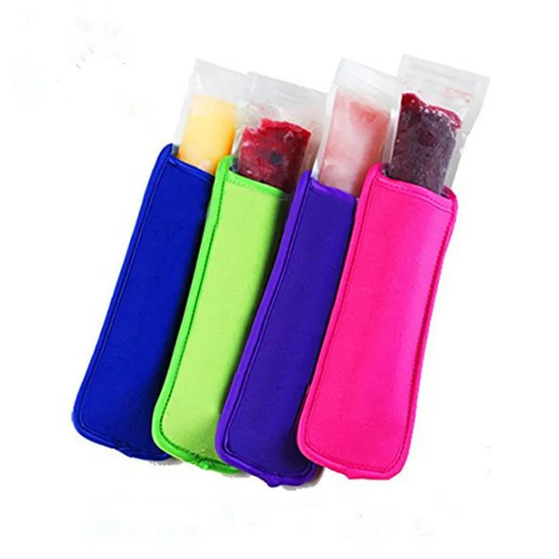 Vendita calda prezzi bassi alta qualità Popsicle Holders Pop Ice Sleeves Freezer Pop Holders 8x16cm Spedizione veloce