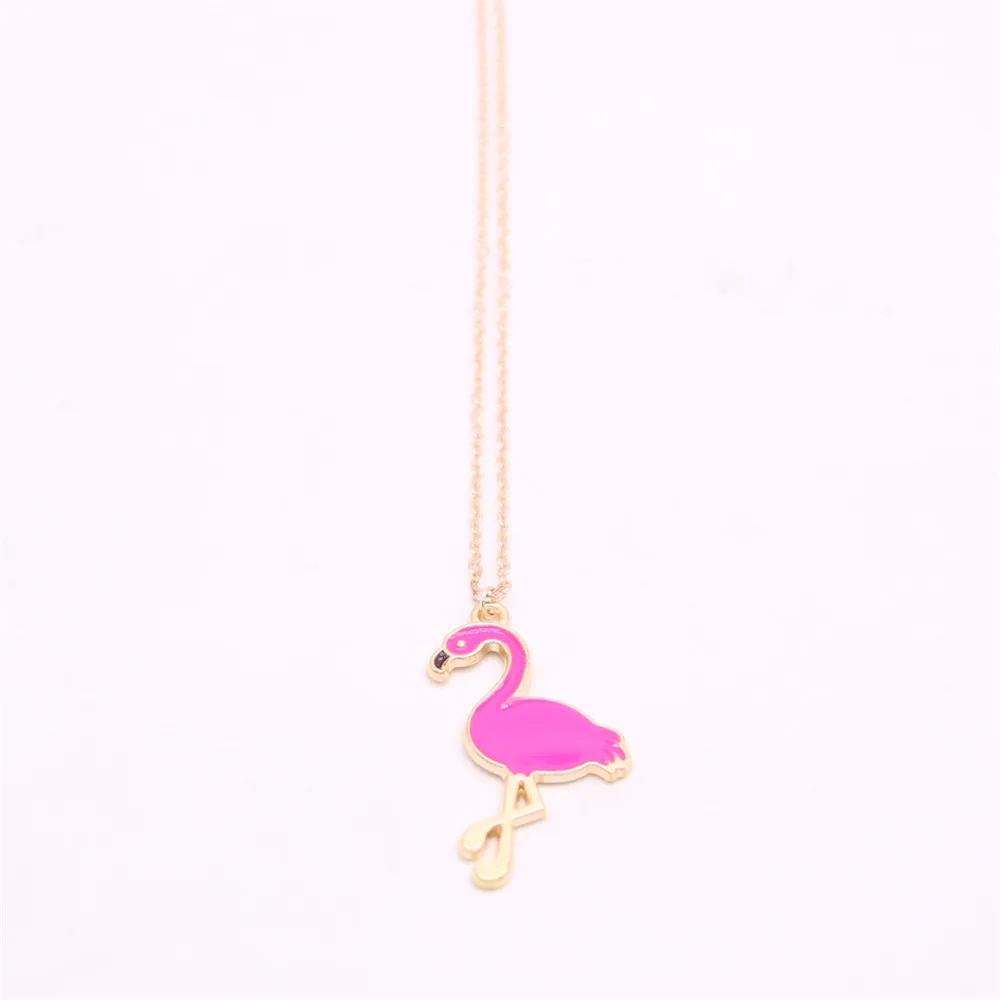 Fashion flamingo pendant birds necklace Drip element necklaces for women retail and whole mix5013125