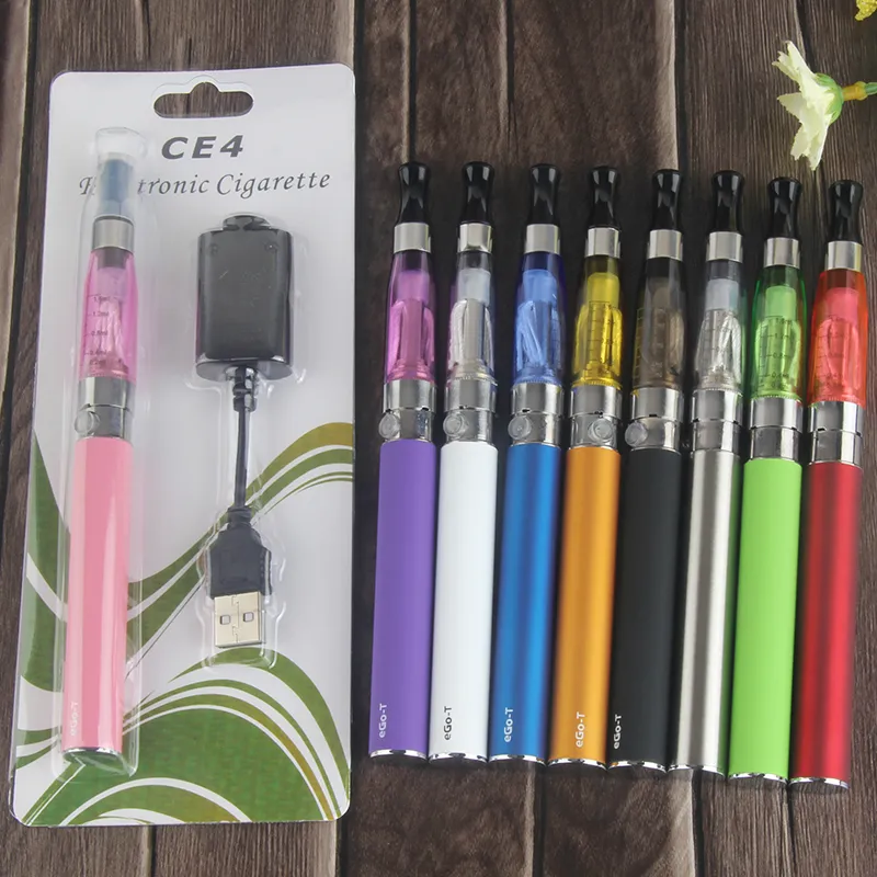 EGO T CE4 Clearomizer Solteiro Starter Blister Vaporizador Caneta Kits Cigarro Eletrônico 510 EGO Cigarro Eletrônico 510 EGOD 650 900 1100 MAH Fio Vaes Baterias