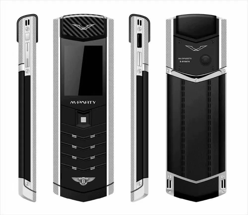 Оригинальный бренд MPARTY LT2 Роскошный золотой металлический корпус  Кожаный корпус Мобильный телефон Dual Sim Сотовые телефоны Bluetooth FM Mp3  ...