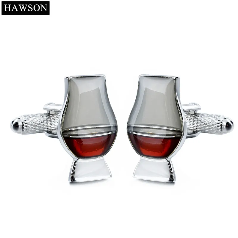 Boutons de manchette de conception de tasse de vin de manchette de chemise française avec la boîte-cadeau boutons de manchette de mode pour les bijoux des hommes 7263597