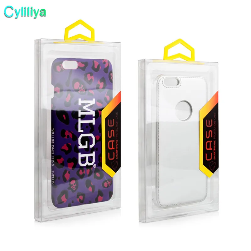 Fashion Blister PVC Plastic Clear Retail Packaging Custom Logo Packing Box For iPhone 6 4.7 5.5 Mobile Phone Case
