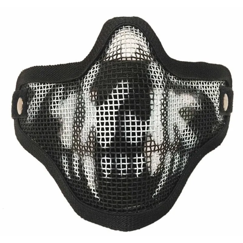 Taktik Hayalet Mesh Airsoft Maske Paintball Yarı Yüz Koruma Grev Style5893931