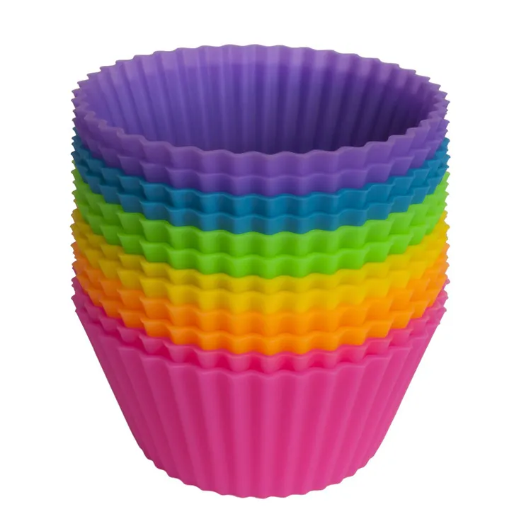 Silicone Muffin cup Cake Cupcake liner Cake Mould Case Bakeware Maker Mold Tray Baking Jumbo KD1