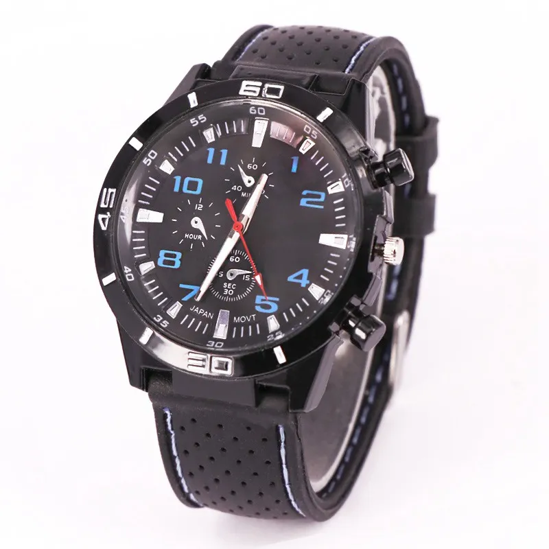 2018 Moda uomo Casual Orologio sportivo Cinturino auto Orologio in silicone Relogies uomo relojes Regalo Tutti i contatori funzionano Whol265a