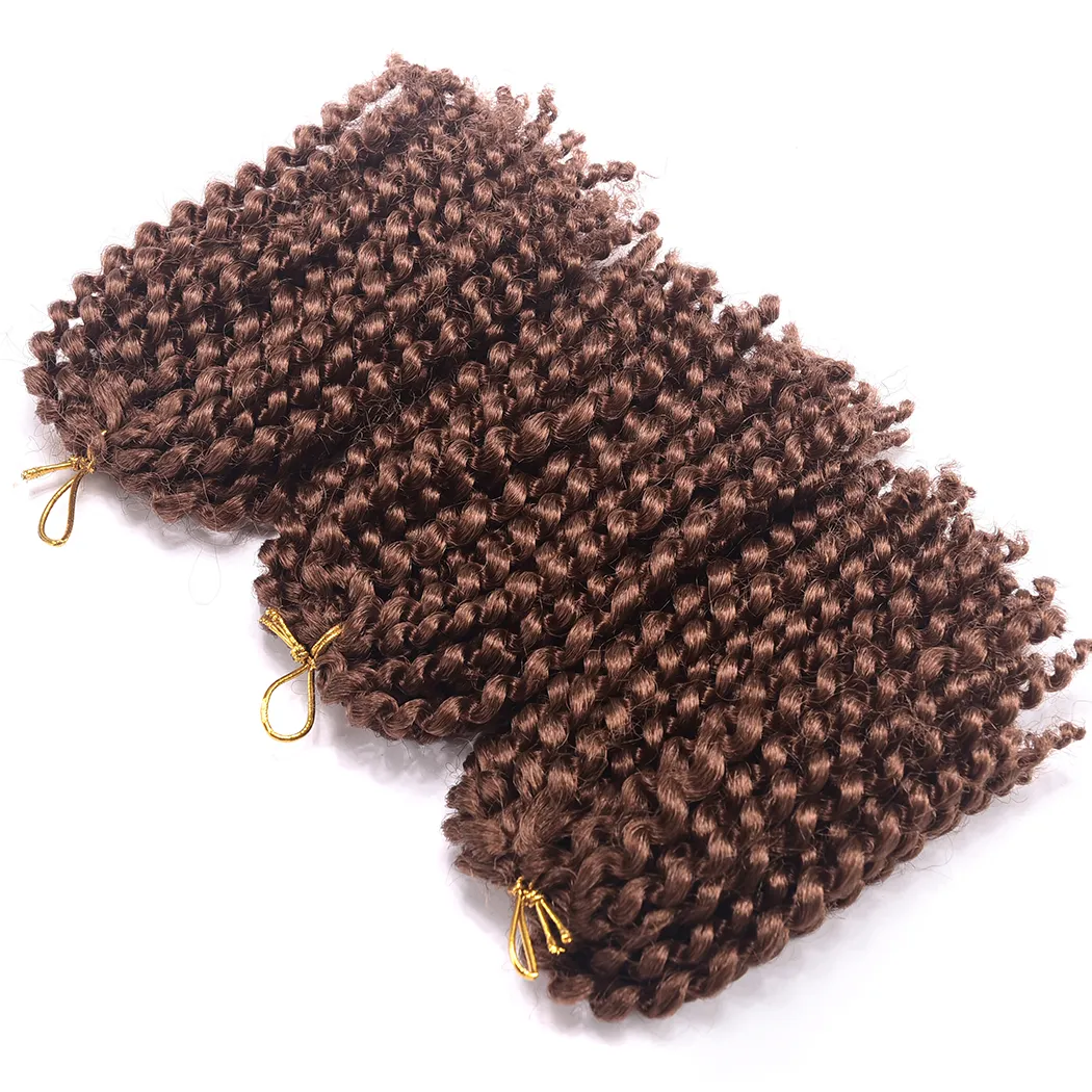 Beautful Extensions Ombre 8 '' Marlybob Crochet Braids Kinky Curly Twist Syntetic Hairs Braiding Hair