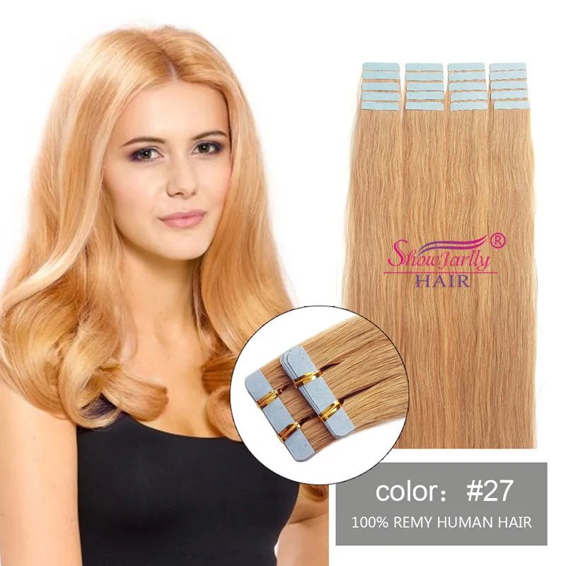 10A Grade 16Inch To 24Inch Tape In European Human Hair Extensions,Remy