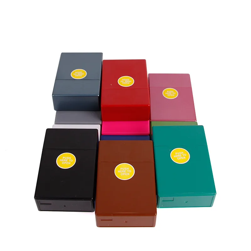 Special offer wholesale color automatic plastic cigarette case cigarette smoking spot colorful and creative personality