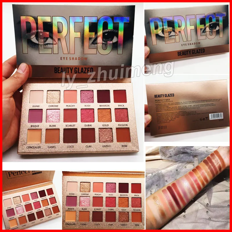 18 Kolory Eyeshadow Paleta Beauty Glazed Perfect Eye Shadow Rose Gold New Nude Palette Makeup Wysoce Pigmentowane Kosmetyki Marka Shimmer