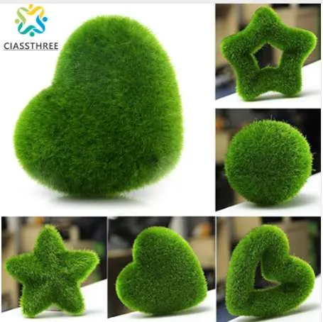 뜨거운 판매 패션 인공 신선한 이끼 공 녹색 식물 홈 파티 장식