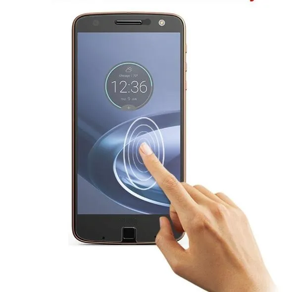 Motorola Moto Z için 2.5D 9 H Premium Temperli Cam Kuvvet Ekran Koruyucu Moto Z Kuvvet için Güçlendirilmiş Koruyucu Film