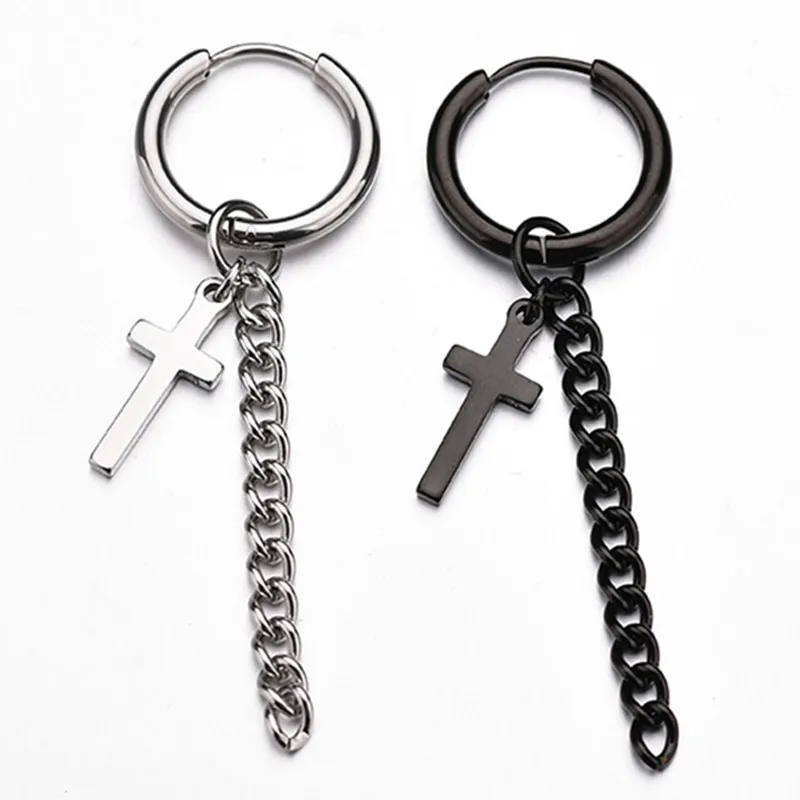 GENERICO Pendiente De Cadena Larga Cadena Irregular Para Hombres 3pcs