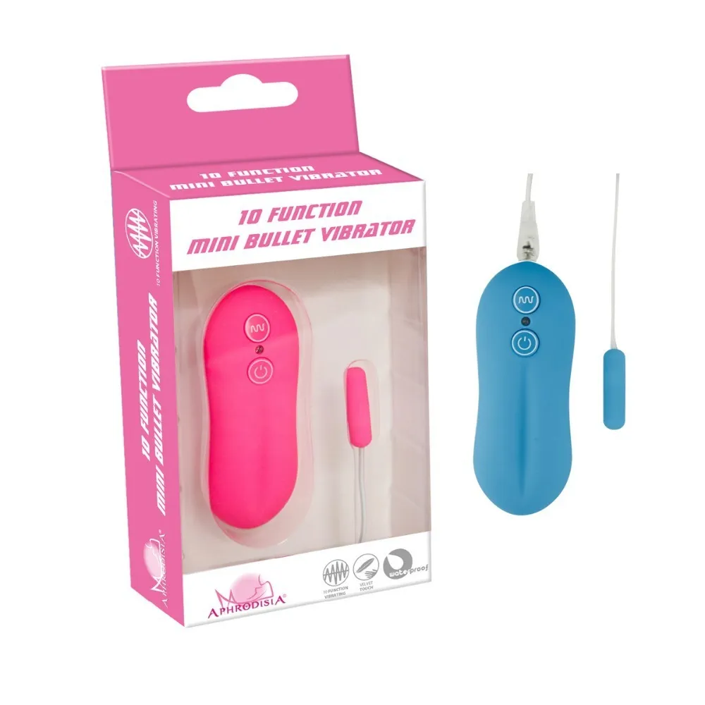 Spedizione gratuita di piccole dimensioni Whisper quiet 10 proiettili funzione vibratore forte vibrazione stimolazione del clitoride giocattoli per adulti per le donne Y18100803
