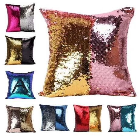 1 pz lettera magica doppio colore glitter paillettes tiro cuscino decorativo cafe casa divano sedia fodere per cuscini vendita calda federa