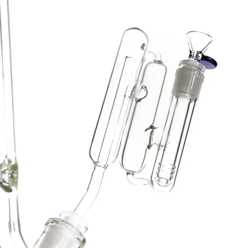 Raccoglitore di cenere da 9 pollici Narghilè da 14 mm ASH CATCHER con braciere da 14/18 downstem da 14 mm Accessori fumatori Ashcatcher rig Bong in vetro tubi