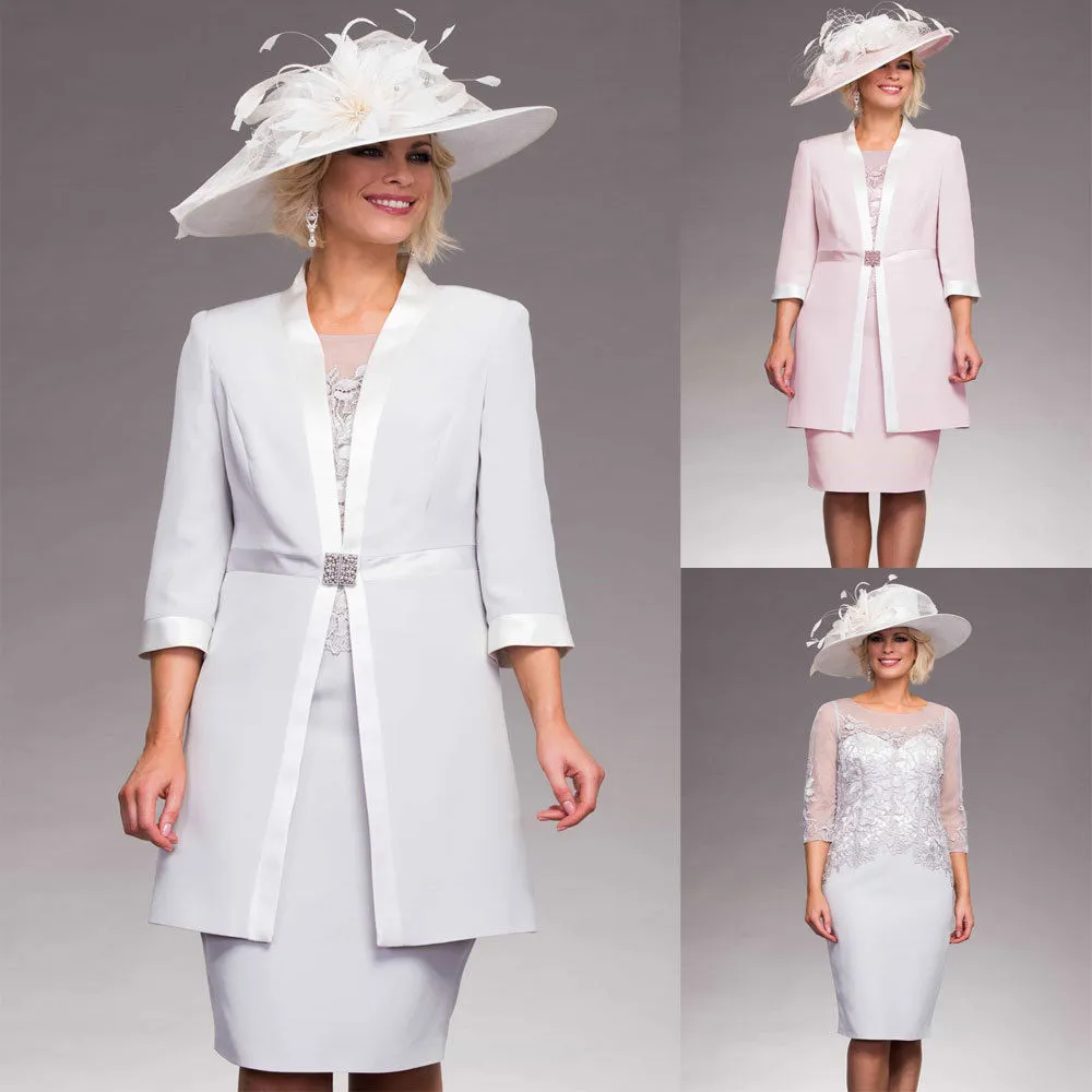 Mother Of The Bride Dresses Plus Size Outfit Jacket Knee Length