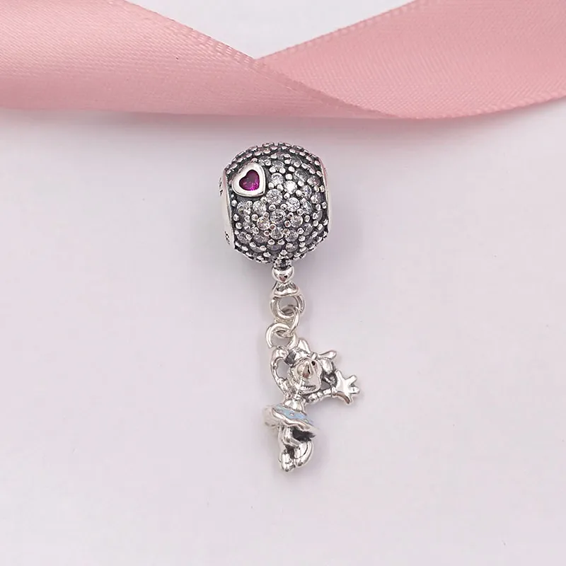 Andy Jewel 925 Sterling Silver Beads 플로팅 미니 펜던트 매력 매력 보석 보석에 맞는 유럽 판도라 스타일 팔찌 목걸이 797171cz