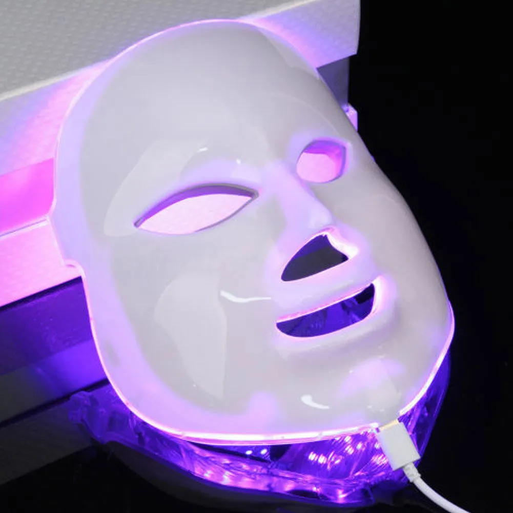 韓国の7色LEDフォト力学的フェイシャルマスクケア抗ニキビの皮締め返し若返りのしわ除去剤の美容機器
