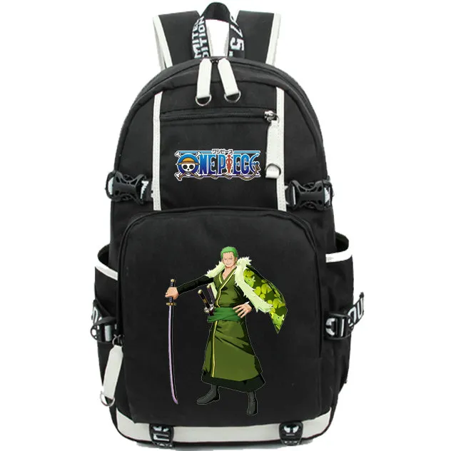 Roronoa Zoro Backpack One Piece Day Pack Classic Anime School Bag Cartoon Packsack Quality