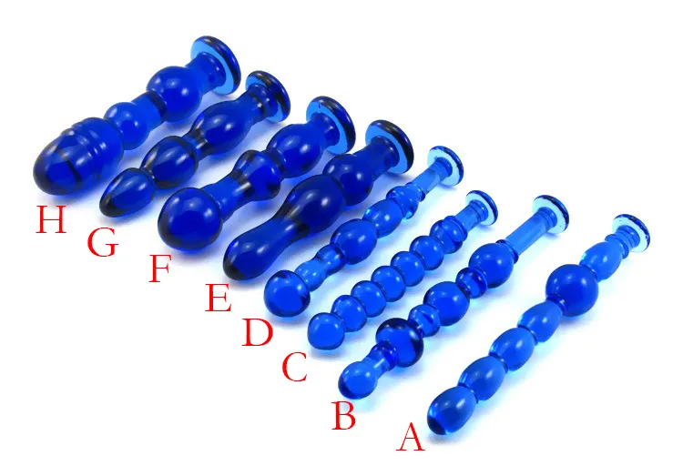 Blue Glass Anal Plug Set: Buttplug, Dildo, Vagina... From Gou06, $10.68 |  DHgate.Com