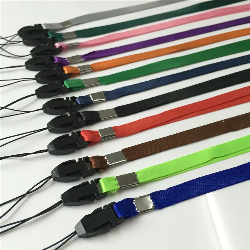 100st / bunt godis färger mobiltelefon nyckelkort ID-kort nacke lanyard långa band nylon hängande rep med flygplans spänne nyckelringar