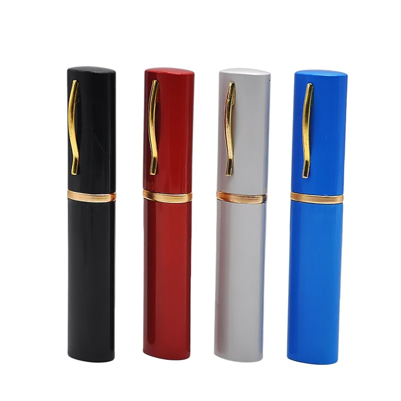 Metal Pipe Pen Container Hookah Shisha Aluminum Alloy Mini Smoking Pipe Tube Portable Unique Design Easy To Carry Clean