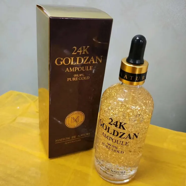 Skinature 24k Goldzan Ampoule Gold Day Creams Moisturizers Gold Essence Serum Makeup Primer 100ml