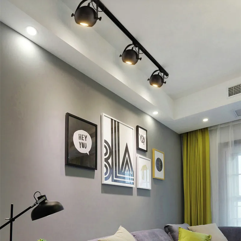 Éclairage sur Rail de plafond LED moderne, éclairage sur Rail, projecteurs rotatifs, fenêtres intérieures, salles d'exposition, luminaires pour la maison