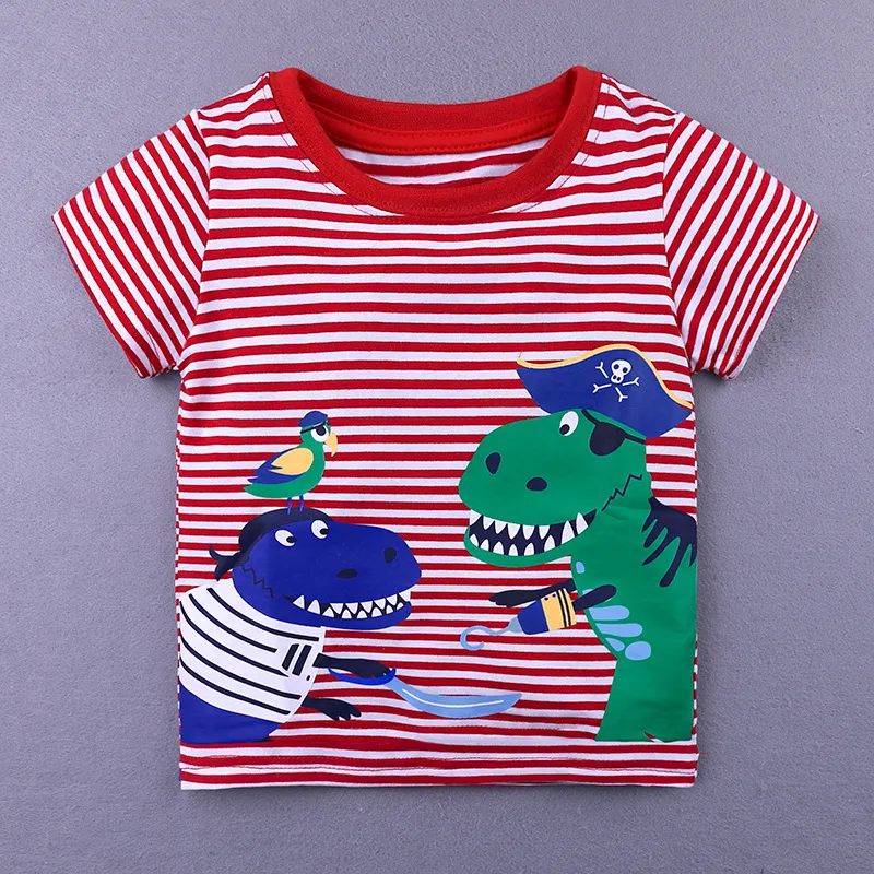 Baby Boys Summer T Shirts 2018 새로운 패션 만화 동물 무늬 인쇄 스트 라이프 Tees 탑스 16 스타일 키즈 부티크 의류 티셔츠