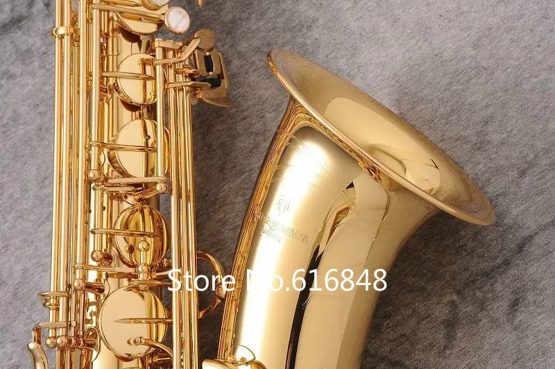 Nuovo strumento musicale di arrivo YANAGISAWA T-WO2 Bb marchio tenore oro lacca Sassofono B ottone piatto con accessori caso