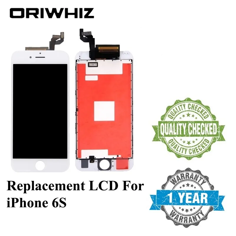 ORIWHIZ Real Photo لشاشة iPhone 6s شاشة لمس LCD ثلاثية الأبعاد لاستبدال شاشة العرض 4.7 إنش مع إطار أبيض أسود