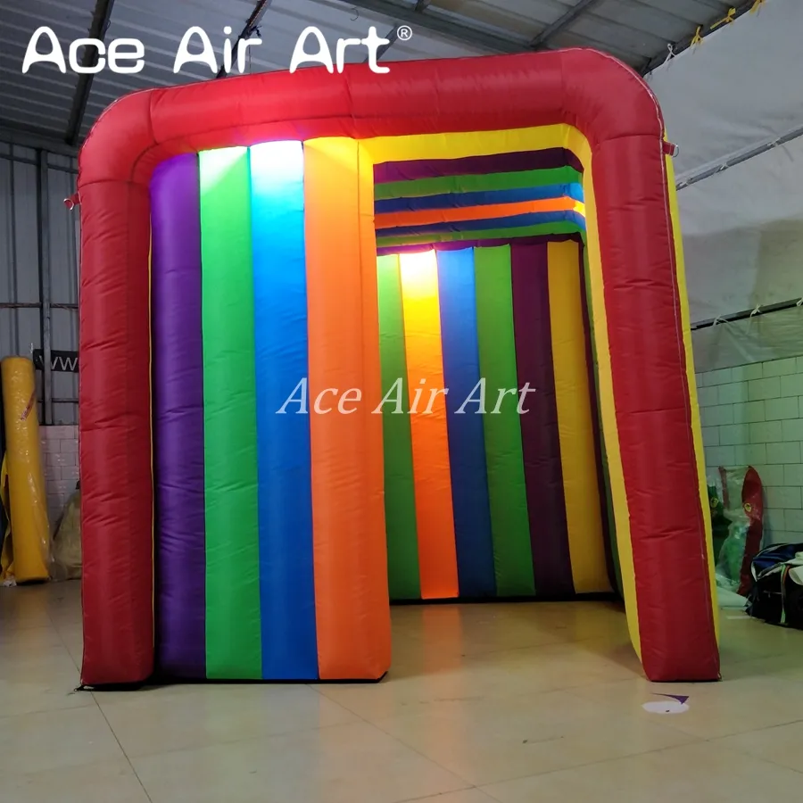 Nice children inflatable photo booth colorful photo cabin kiosk backdrop with great fun for sale